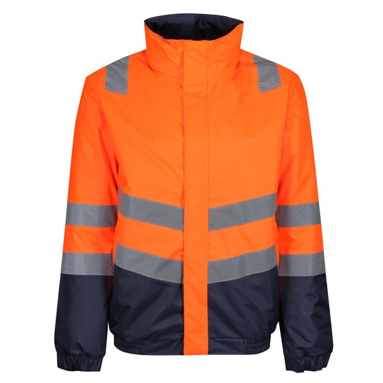 Waterproof Hi-Vis Bomber Jacket - Orange, Yellow