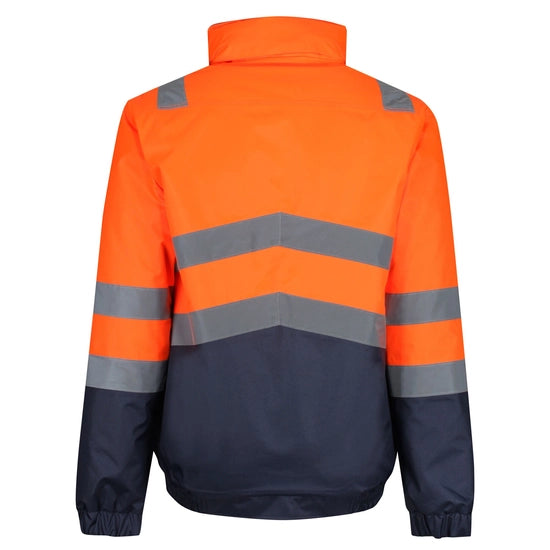 Waterproof Hi-Vis Bomber Jacket - Orange, Yellow