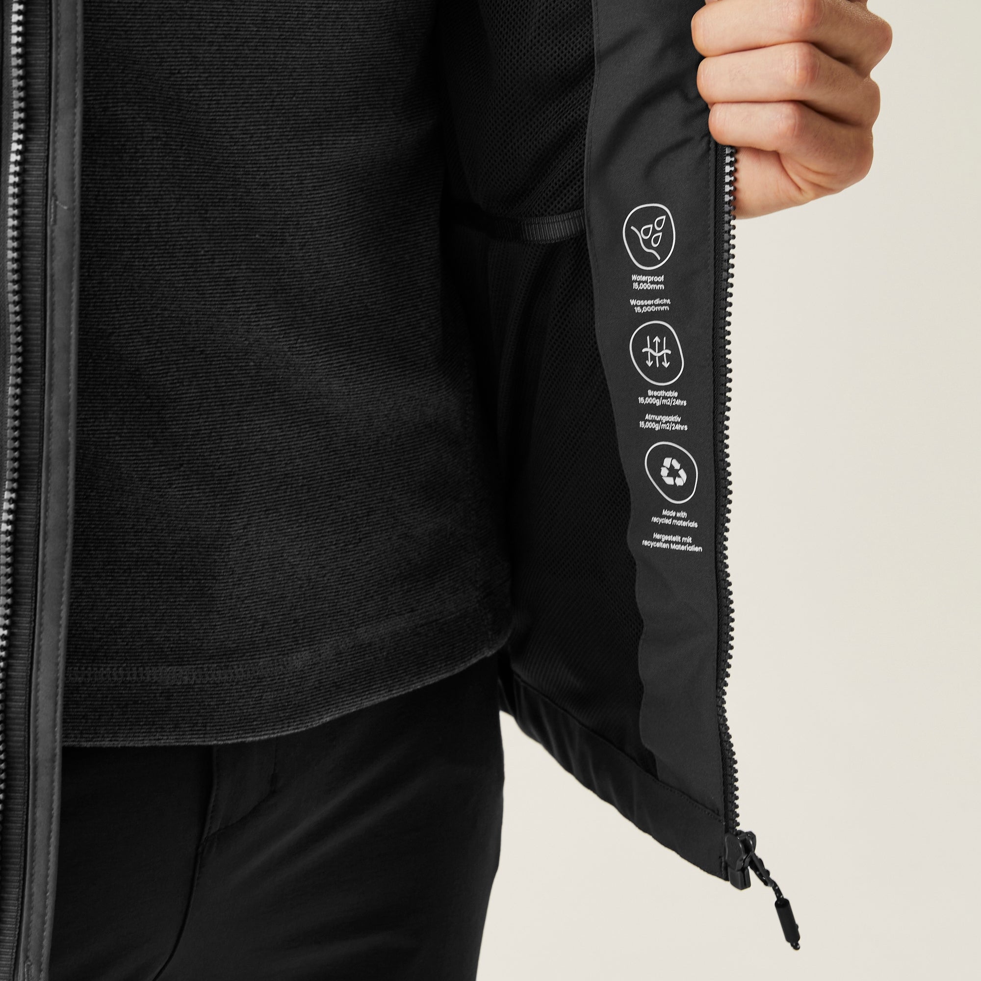 Men's Maland II Waterproof Jacket | Granite Grey Ash Black