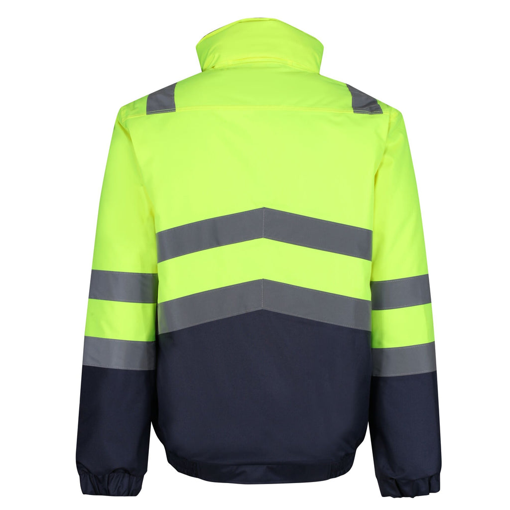 Waterproof Hi-Vis Bomber Jacket - Orange, Yellow