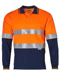 HI-VIS LONG SLEEVE POLO T-SHIRT